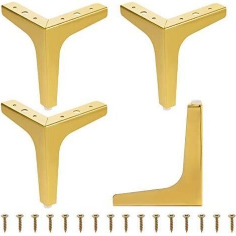 4er-set Möbelfüße Aus Metall - 17,8 Cm - 17,8 Cm - Moderne Dreieckige Metall-möbelfüße - Für Schrank, Sofa, Stuhl, Mehrfarbig