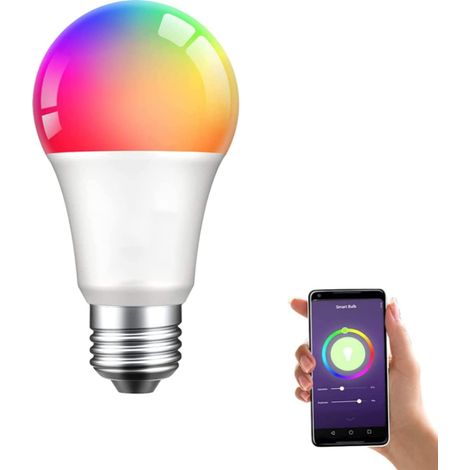 Guirlande Lumineuse De Noël Alexa Ampoule Led Intelligente E27 9 W Rgbcw Changement De Couleur 2200-6500 K 1000 Lm Compatible Avec Alexa, Google Assistant (1 Pièce, E27)