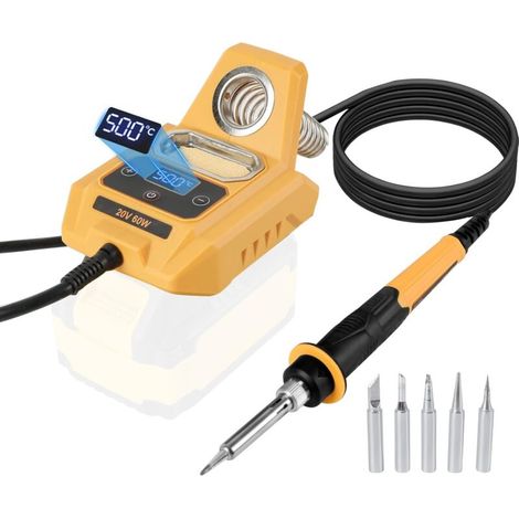 Kabelloses Lötkolben Für Dewalt 18v/20v Akku, Schnelle Erwärmung, Digitale Lcd-lötstation, Einstellbarer Tragbarer Lötkolben Für Heimwerken Und Gerätereparatur