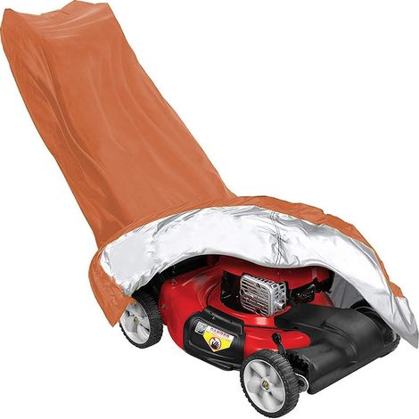 210d Polyester Mäherabdeckung, Wasserdicht Und Staubdicht, Mit Kordelzug Und Aufbewahrungstasche (317,8 X 193,2 X 111,8 Cm), Orange