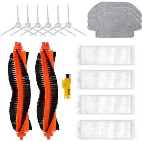 Ersatz-zubehörset Für Xiaomi Mi Robot 2s / Vacuum-mop P / Robot Vacuum S12 Staubsaugerroboter – 2 Hauptbürsten, 4 Filter, 6 Seitenbürsten Und 3 Wischmopps