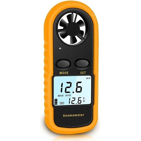 Tragbares Anemometer, Hochpräzises Digitales Windmessgerät (±5 %) Mit Lcd-hintergrundbeleuchtung, Tragbarer Anemometer Für Den Außenbereich