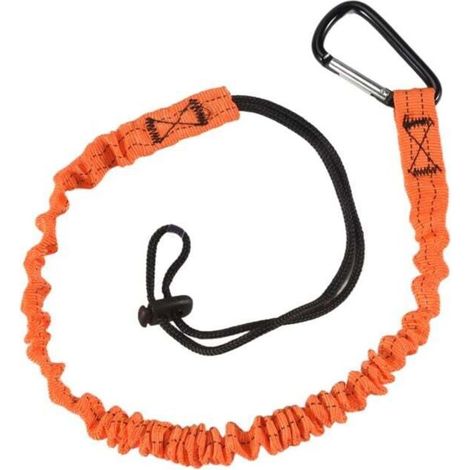 3-teiliges Sicherheitsseil Mit Stoßdämpfendem Karabiner, Verstellbar Für Arbeitswerkzeuge