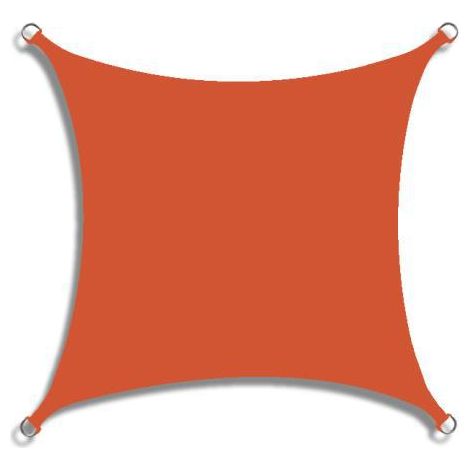 Quadratisches Sonnensegel, Wasserdichtes Sonnensegel, 95% Uv-schutz, Atmungsaktiv Und Winddicht, Geeignet Für Garten-, Balkon-, Terrassen- Und Pavillon-bespannung Im Außenbereich, Orange, 2x2 Meter