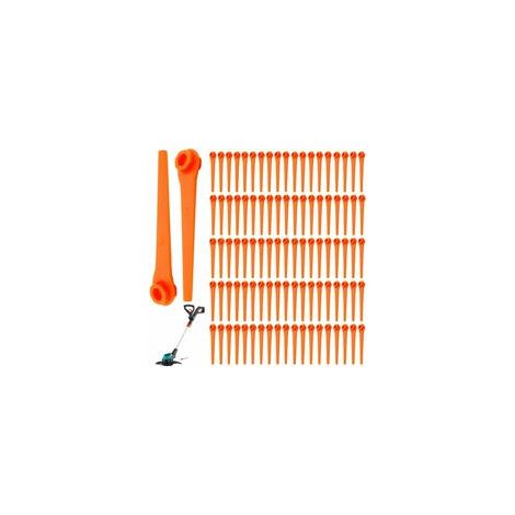 Satz Von 100 Ersatzklingen Aus Kunststoff Für Gardena Trimmer 9823 9825 9820 9821 Rasentrimmer-klingen 70mm