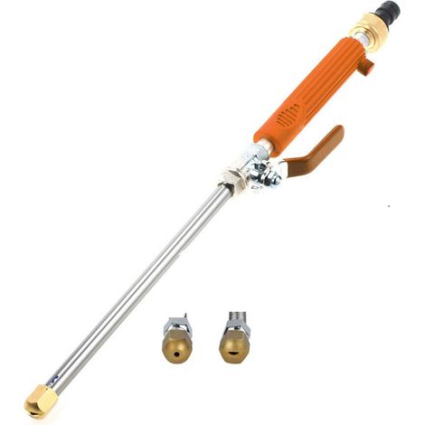 1 Stück Orangefarbener Hochdruckreiniger, Hochdruck-wasserpistole, Hochdruckwasserspritzpistole Mit Düse, Hochdruck-wasserlanze Für Gartenschlauch