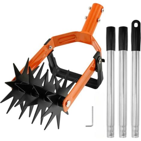 2-in-1, 146 Cm – Langer Verstellbarer Griff – Aus Edelstahl – Witterungs- Und Rostbeständig – Gartenfräse Zum Lockern Und Mischen Der Erde