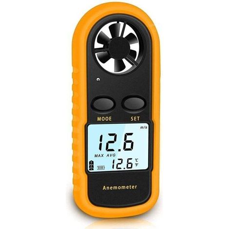 Tragbares Digitales Anemometer Mit Hoher Präzision (±5%) Und Lcd-hintergrundbeleuchtung, Tragbares Anemometer Für Außenbereich, Hlk Und Drohnen