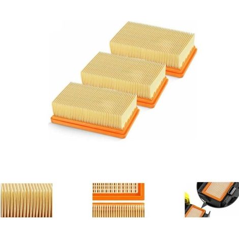 3er-pack Ersatz-faltenfilter Für Kärcher Mv4 Mv5 Mv6 Wd4 Wd5 Wd6, Wd4p Wd5p Wd6p Nass-trockensauger – Ersetzt 2.863-005.0