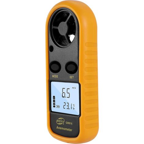 Gm816 Digitaler Anemometer Windgeschwindigkeitsmesser Lcd Tragbarer Anemometer Thermometer Luftstrom