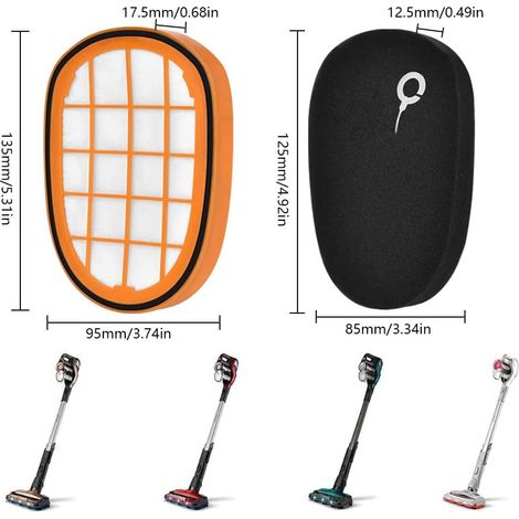 Set Von 4 Ersatzfiltern Für Philips Speedpro Max Aqua Kabellose Staubsauger (modelle Fc6822/6823/6827/6904/6906/6908)