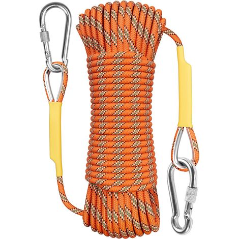 20 M Langes, Abriebfestes Orangefarbenes Nylon-sicherheitsseil Für Arbeiten In Großer Höhe, Bergsteigen Und Klettern.