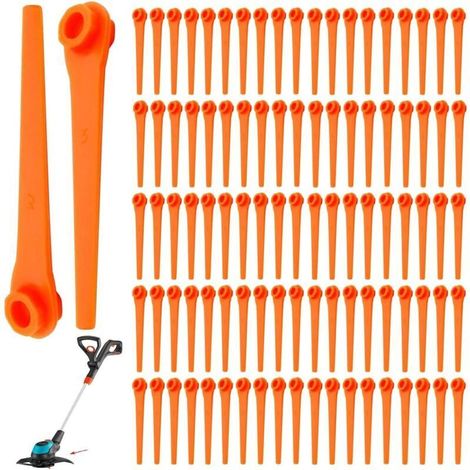10er-pack Ersatzklingen Aus Kunststoff Für Gardena Rasentrimmer 9823 9825 9820 9821, 70 Mm Freischneiderklingen