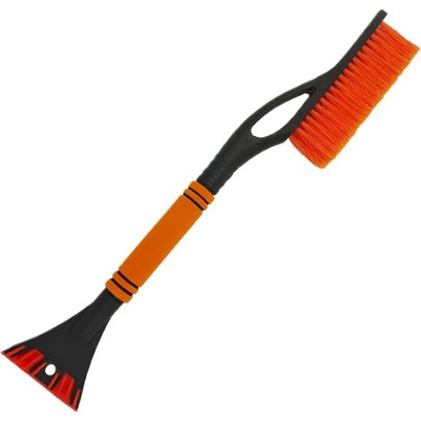 Orangefarbene Schneeschaufel Und Schneebürste, 6011 Cm, Ein Stück, Multifunktionale Autoschneeschaufel, Ideal Für Den Winter.