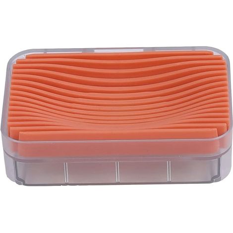 Zweistufiger Seifenspender, Duschseife, Duschset, Aufbewahrungsbox, Zum Aufkleben, Wandmontiert Mit Ablauflöchern Für Das Badezimmer (farbe: Orange)