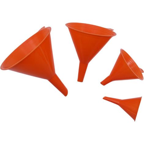 4 Stück Orangefarbene Trichter, Küchentrichter, Zum Umfüllen Von Flüssigkeiten, Pulver Und Speiseöl
