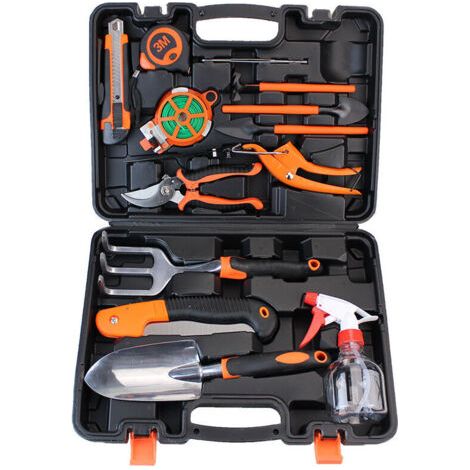 13-teiliges Gartenwerkzeug-set, Outdoor-handwerkzeuge Mit Rutschfestem Gummigriff, Einschließlich Edelstahl-rosenschere Und -scheren Von Fliti