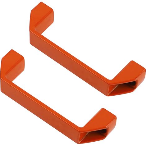 2 Industrielle Griffe, Lochabstand 180 Mm, Für Maschinentüren, Werkstatt, Garage, Fertigung, Aus Aluminiumlegierung, Orange, Ohne Schrauben