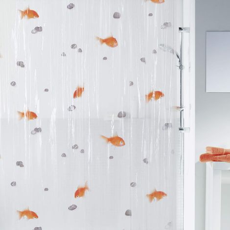 Peva-duschvorhang - Duschvorhang Mit 8 Ösen Im Modernen Stil - Wasserdichtes Material - Licht- Und Wasserbeständig - 180x200cm - Orange
