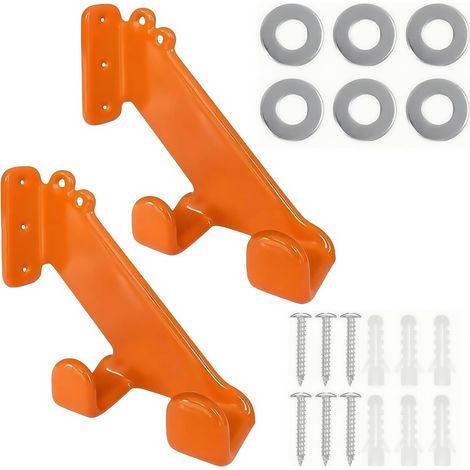 Set Aus 2 Wandhaken Für Die Garage – Für Schwere Lasten – Für Kettensägen – Mit Zwei Montageoptionen