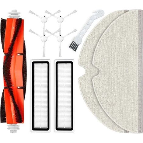 Zubehör Ersatzteile Für Dreame D9, Dreame L10 Pro, Dreame D9 Max, Dreame D9 Pro, 1 Hauptbürste, 4 Seitenbürsten, 2 Hepa-filter, 2 Wischtücher, 1 Reinigungswerkzeug