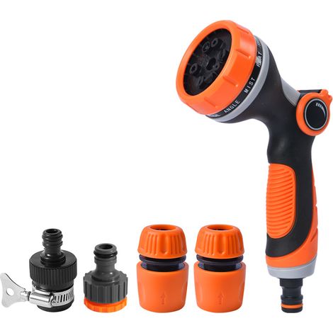 Gartenschlauch-spritzpistole, Gartenzerstäuber, Gartenspritze Mit 10 Einstellbaren Strahlmustern, Multifunktionale Spritzpistole Mit Regulierbarem Wasserdurchfluss, Für Autowäsche, Hofreinigung Und Ti