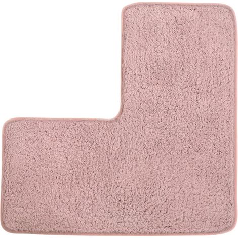 L-förmiger Badteppich, Badezimmer-teppich, Eck-badteppich, Waschbarer Teppich, Weicher, Wasserabsorbierender Badteppich, Rutschfester Bodenteppich Für Badezimmer, Schlafzimmer, Küche, Wohnzimmer (rosa