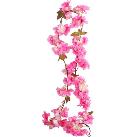 Künstliche Kirschblüten, Hängende Reben, Falsche Sakura-girlande, Künstlicher Kranz Aus Orientalischen Kirschblüten, 5,8 Fuß - Rosa