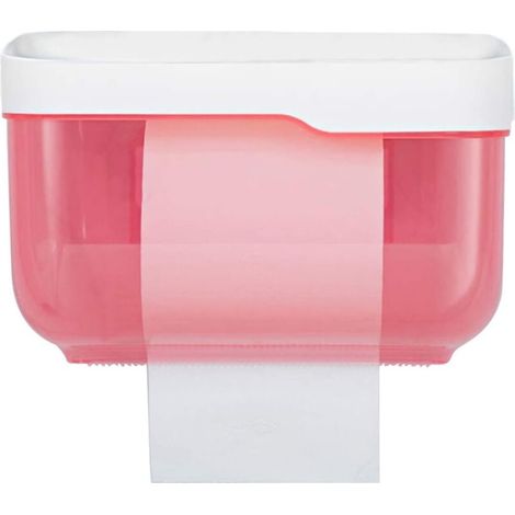 Selbstklebender Toilettenpapierhalter, Wasserdichter Wand-toilettenpapierabroller, Toilettenpapier Spender Ohne Bohren (rosa Tube)-fei Yu