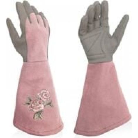 M Damen-gartenhandschuhe – Aus Kunstleder – Mit Vollständigem Dornenschutz – Lange Arbeitshandschuhe Mit Durchstichfestigkeit – Für Die Gartenarbeit