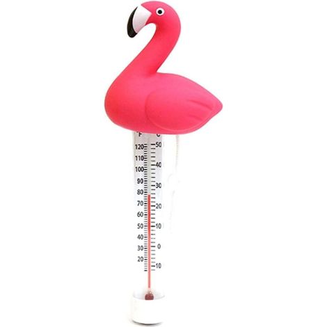 Schwimmendes Poolthermometer, Rosa Flamingo-thermometer, Wasserthermometer, Langlebiges Schwimmbecken-thermometer, Cartoon-pool-temperaturmonitor