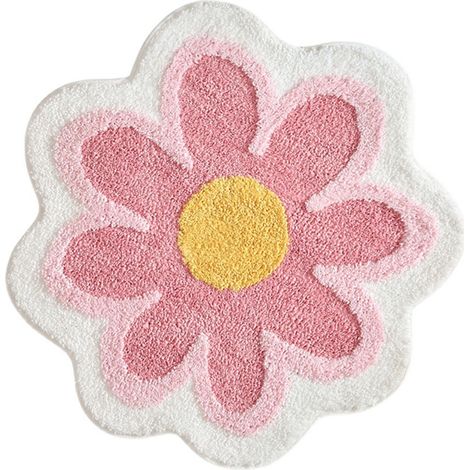 Blumenmuster-badematte 40 X 40 Cm – Weich, Rutschfest Und Saugfähig, Waschbare Mikrofaser Für Badezimmer, Küche, Wc, Kinderzimmer Und Haustiere.