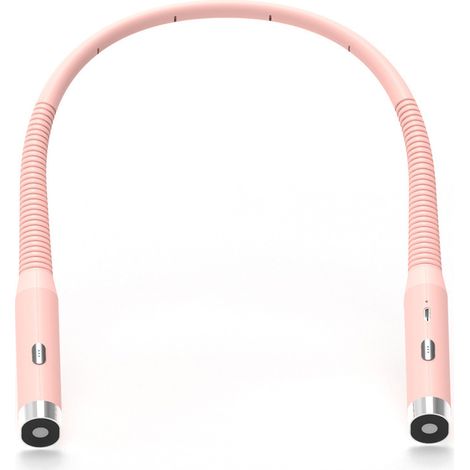 Rosafarbene Leselampe, Faltbare Doppeltischlampe, Taschenlampe, Wiederaufladbare Nachtlampe Für Das Schlafzimmer.