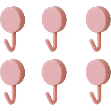 Klebehaken, Hübsche Dekorative Wandhaken Zum Aufhängen Von Bh-trägern, Hüten, Handtüchern Und Schlüsseln, 6 Stück, Rosa