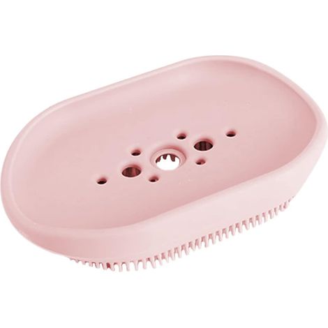 Geschirrset Und Silikonhalter Mit Bürste Und Abtropfgestell, Leicht Zu Reinigen Für Das Badezimmer