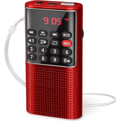 Radio Und Lautsprecher Für Das Badezimmer L - 328 Kleines Tragbares Radio, Fm-radio, Wiederaufladbar, Walkman Mp3-radio, Digitalradio Mit Recorder, Tragbares Batteriebetriebenes Radio