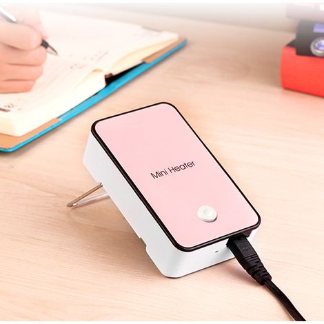 Tragbares Mini-heizgerät 200w, Kleines Elektrisches Tischheizgerät, 220v, Sicher Und Energieeffizient, Geeignet Für Büro, Schlafzimmer Usw. (rosa)-rapanda