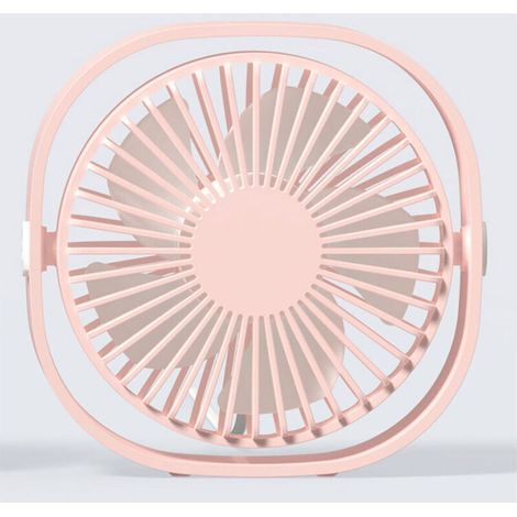 Kleiner, Leiser Usb-portable-ventilator, Nur Mit Usb-stromversorgung (ohne Akku), Kühlung, 3 Geschwindigkeiten, Einstellbar, 360° Drehbar, Für Zuhause, Büro, Schlafzimmer, Rosa