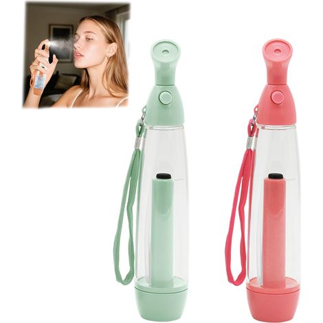 2er-pack Hand-wassersprühflaschen – Nachfüllbare Wasserzerstäuber, Tragbare Kunststoff-sprühflaschen Zum Versprühen Von Wasser, Ideal Zur Erfrischung Von Gesicht Und Körper (grün+rosa)