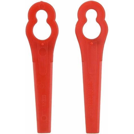 100 Ersatzklingen Aus Rotem Kunststoff Für Rasentrimmer, 105 Mm