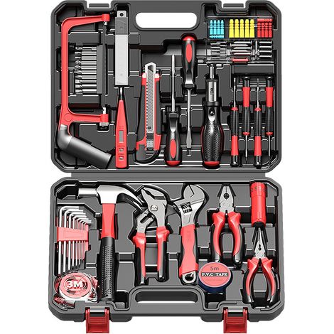 101-teiliges Handwerkzeug-set, Multifunktionale Diy- Und Elektro-reparaturwerkzeuge, Premium-legierung-schraubendreher Und Verstellbare Schraubenschlüssel, Komplettes Set Für Heimwerker Und Elektriker