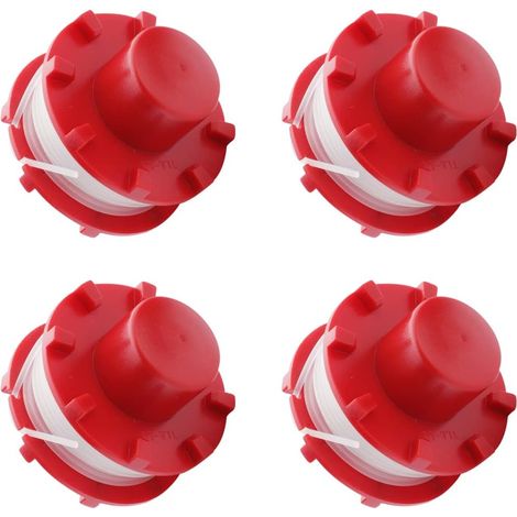 4 Spulen Fadens Für Einhell Rasentrimmer Ge-ct 36/30 Li E Solo, Agillo 36/255 Bl, Agillo 18/200, Länge 8 M, Nylonfaden, Durchmesser 2 Mm