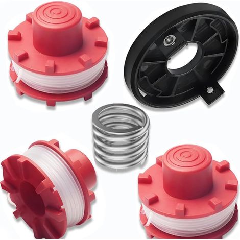 2er-pack Ersatzfadenspulen, 1 Ersatzspulenkappe, 1 Trimmerkopf, Kompatibel Mit Einhell Ge-ct 36/30 Li E, Rasentrimmer-zubehör, Ersetzt Die Spulen Von