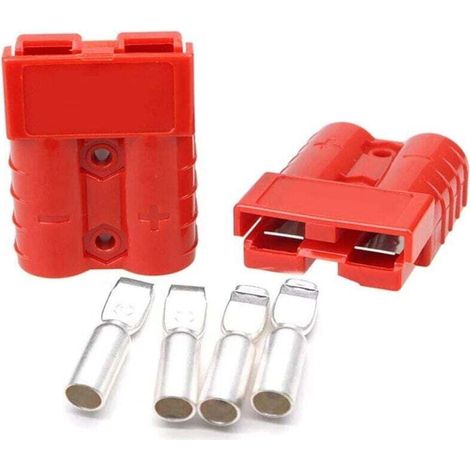 2 Stück Anschlussstecker 175a 600v Batterie-steckverbinder Rot Für Winch, Geeignet Für Kabel Bis Zu 1awg