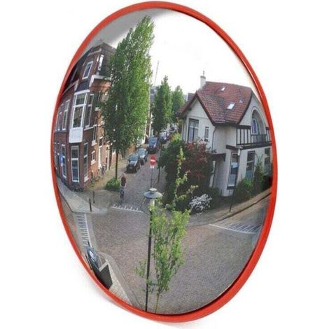Konvexer Verkehrsspiegel 45 Cm Sichtfeld Von 130°-160° Verkehrssicherheitsspiegel Für Außen- Und Innenbereich Robuster Polycarbonat-straßenspiegel Zur Überwachung Von Straßen Und Geschäften
