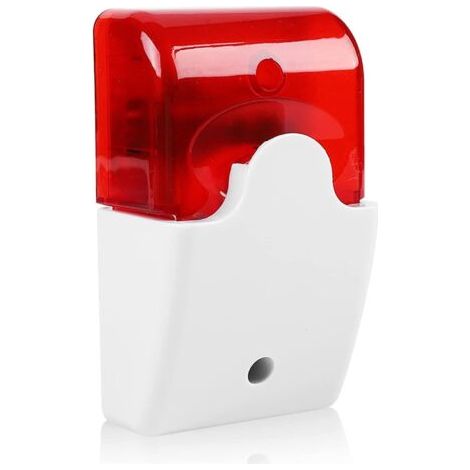 Verdrahtete Stroboskop-sirene, Dc 12v Mini-stroboskop-sirene Mit Rotem Lichtalarm Für Häusliche Sicherheitssysteme, 110 Db