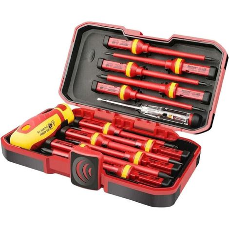 Schraubendreher-set, 13-teilig, Isolierte Cr-v-schraubendreher Für Hochspannung Bis 1000 V, Magnetisch, Phillips, Schlitz, Torx, Langlebige Handwerkzeuge, Werkzeugset Für Elektriker-reparaturen