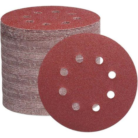 105-teiliges Set Schleifscheiben 125 Mm, Schleifpapier Mit 8 Löchern, Ideal Zum Schleifen/polieren Für Exzenterschleifer (körnung 40/60/80/150/240/320/600)