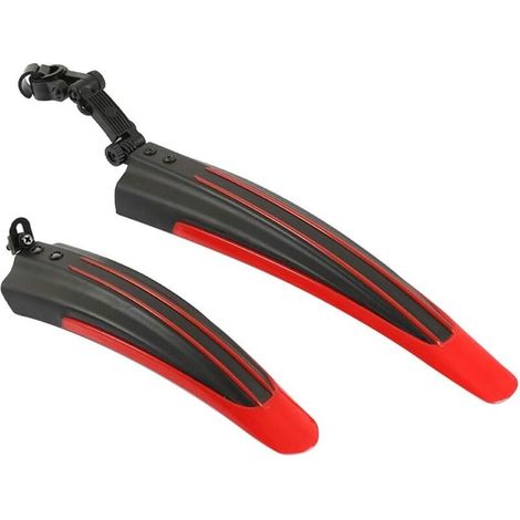 2 Stück Universelle Fahrrad-schutzbleche, Mtb-schutzblech, Einstellbare Mountainbike-vorder-/hinterreifen-schutzbleche, Schutzblech-set (rot) - Fei Yu