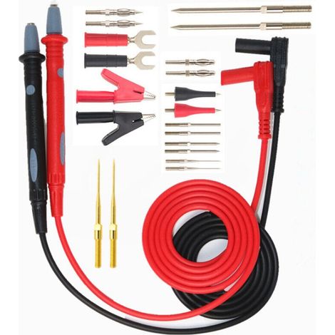 Testkabel Für Multimeter, Testleitungs-kit Für Multimeter Mit Krokodilklemmen/sonden/teststiften/verlängerungsstiften, Testsonde Für Multimeter (22 Stück)